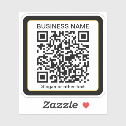 Bearbeitbarer QR-Code für Scanner + Ihr Firmenname Aufkleber (Blatt)