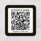 Bearbeitbarer QR-Code für Scanner + Ihr Firmenname Begleitkarte (Vorderseite)