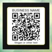 Bearbeitbarer QR-Code für Scanner + Ihr Firmenname Fensteraufkleber (Blatt 3)