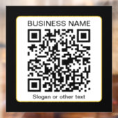 Bearbeitbarer QR-Code für Scanner + Ihr Firmenname Fensteraufkleber (Blatt 2)