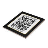 Bearbeitbarer QR-Code für Scanner + Ihr Firmenname Fliese (Seite)