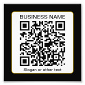 Bearbeitbarer QR-Code für Scanner + Ihr Firmenname Fotodruck (Vorne)