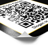 Bearbeitbarer QR-Code für Scanner + Ihr Firmenname Fotodruck (Ecke)