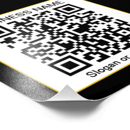Bearbeitbarer QR-Code für Scanner + Ihr Firmenname Fotodruck