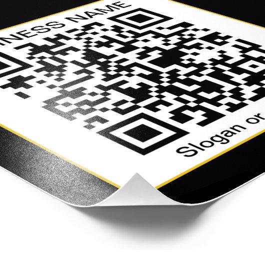Bearbeitbarer QR-Code für Scanner + Ihr Firmenname Fotodruck (Ecke)