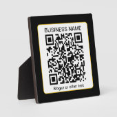 Bearbeitbarer QR-Code für Scanner + Ihr Firmenname Fotoplatte (Vorderseite)