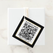 Bearbeitbarer QR-Code für Scanner + Ihr Firmenname Geschenkanhänger (Beispiel)