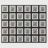 Bearbeitbarer QR-Code für Scanner + Ihr Firmenname Geschenkpapier (Flach)