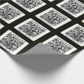Bearbeitbarer QR-Code für Scanner + Ihr Firmenname Geschenkpapier (Ecke)