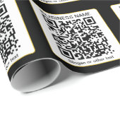 Bearbeitbarer QR-Code für Scanner + Ihr Firmenname Geschenkpapier (Rolleneckpunkt)