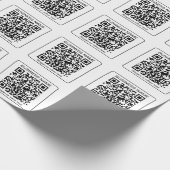 Bearbeitbarer QR-Code für Scanner + Ihr Firmenname Geschenkpapier (Ecke)