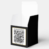 Bearbeitbarer QR-Code für Scanner + Ihr Firmenname Geschenkschachtel (Geöffnet)