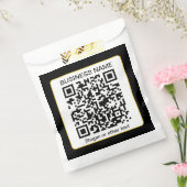 Bearbeitbarer QR-Code für Scanner + Ihr Firmenname Geschenktütchen (Versiegelt)