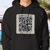 Bearbeitbarer QR-Code für Scanner + Ihr Firmenname Hoodie