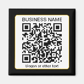 Bearbeitbarer QR-Code für Scanner + Ihr Firmenname Magnet (Vorne)