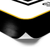 Bearbeitbarer QR-Code für Scanner + Ihr Firmenname Poster (Ecke)