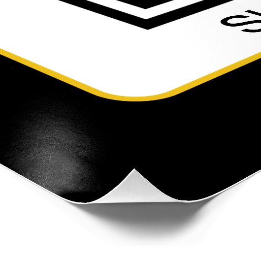 Bearbeitbarer QR-Code für Scanner + Ihr Firmenname Poster (Ecke)