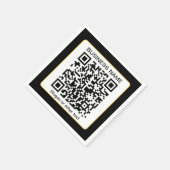 Bearbeitbarer QR-Code für Scanner + Ihr Firmenname Serviette (Ecke)