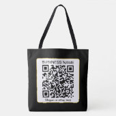 Bearbeitbarer QR-Code für Scanner + Ihr Firmenname Tasche (Vorderseite)