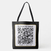 Bearbeitbarer QR-Code für Scanner + Ihr Firmenname Tasche (Vorderseite)