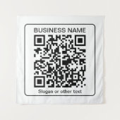 Bearbeitbarer QR-Code für Scanner + Ihr Firmenname Wandteppich (Vorderseite)