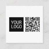 Bearbeitbarer QR-Code & Ihr Firmenlogo oder Bild Begleitkarte (Vorderseite)