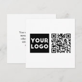 Bearbeitbarer QR-Code & Ihr Firmenlogo oder Bild Dankeskarte (Vorne/Hinten)