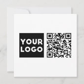 Bearbeitbarer QR-Code & Ihr Firmenlogo oder Bild Dankeskarte (Vorderseite)