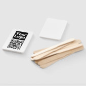 Bearbeitbarer QR-Code & Ihr Firmenlogo oder Bild Fächer (Non-assembled)