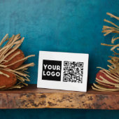 Bearbeitbarer QR-Code & Ihr Firmenlogo oder Bild Fotoplatte (Seite)
