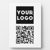 Bearbeitbarer QR-Code & Ihr Firmenlogo oder Bild Fotoplatte (Vorderseite)