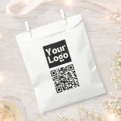 Bearbeitbarer QR-Code & Ihr Firmenlogo oder Bild Geschenktütchen (Ausgeschnitten)