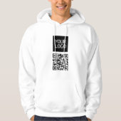 Bearbeitbarer QR-Code & Ihr Firmenlogo oder Bild Hoodie (Vorderseite)