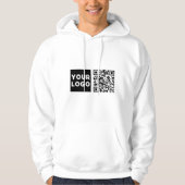 Bearbeitbarer QR-Code & Ihr Firmenlogo oder Bild Hoodie (Vorderseite)