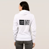 Bearbeitbarer QR-Code & Ihr Firmenlogo oder Bild Hoodie (Schwarz voll)