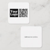 Bearbeitbarer QR-Code & Ihr Firmenlogo oder Bild Mitteilungskarte (Vorne/Hinten)