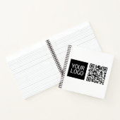 Bearbeitbarer QR-Code & Ihr Firmenlogo oder Bild Notizblock (Innenseite)