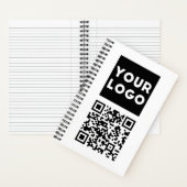 Bearbeitbarer QR-Code & Ihr Firmenlogo oder Bild Notizblock (Innen)