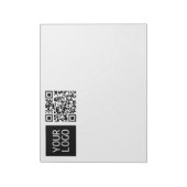 Bearbeitbarer QR-Code & Ihr Firmenlogo oder Bild Notizblock (Rotiert)