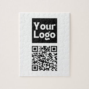 Bearbeitbarer QR-Code & Ihr Firmenlogo oder Bild Puzzle