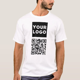 Bearbeitbarer QR-Code & Ihr Firmenlogo oder Bild T-Shirt