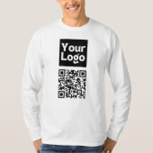 Bearbeitbarer QR-Code & Ihr Firmenlogo oder Bild T-Shirt (Vorderseite)