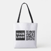 Bearbeitbarer QR-Code & Ihr Firmenlogo oder Bild Tasche (Rückseite)