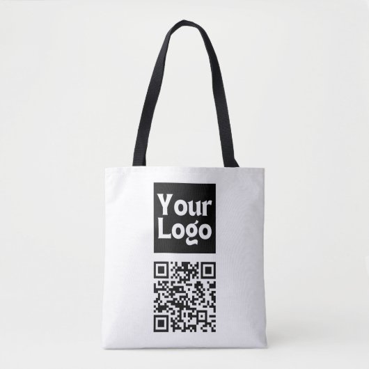 Bearbeitbarer QR-Code & Ihr Firmenlogo oder Bild Tasche (Vorderseite)