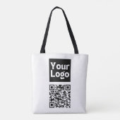 Bearbeitbarer QR-Code & Ihr Firmenlogo oder Bild Tasche (Rückseite)