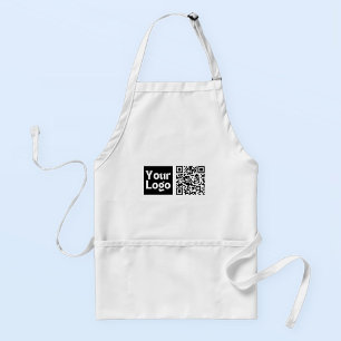 Bearbeitbarer QR-Code & Ihr Geschäft-Logo oder Bil Schürze