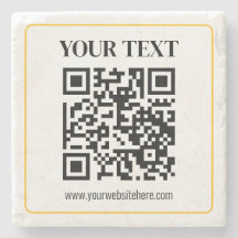 Bearbeitbarer QR-Code & Text mit gelber Goldumrand