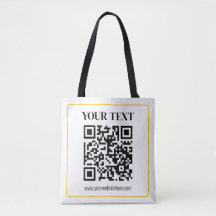 Bearbeitbarer QR-Code & Text mit gelber Goldumrand