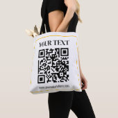 Bearbeitbarer QR-Code & Text mit gelber Goldumrand Tasche (Von Nahem)