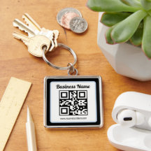 Bearbeitbarer QR-Code & Text mit hellblauem Rand